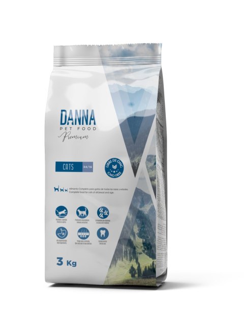 DANNA PREMIUM CAT dla kotów dorosłych 3KG