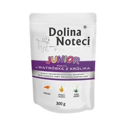 Dolina Noteci Premium JUNIOR bogata w wątróbkę z królika saszetka 10x300 g