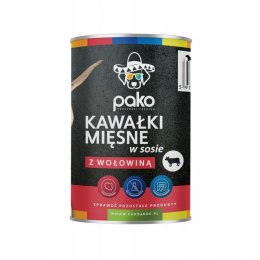 PAKO mokra karma dla psa kawałki w sosie MIX SMAKÓW 24x415g